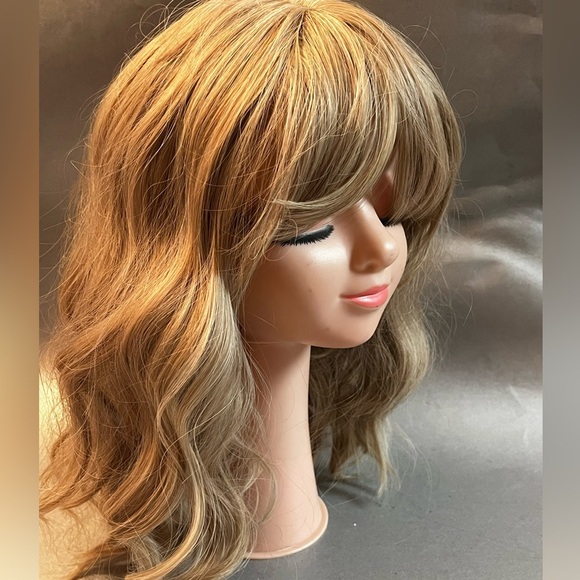 Fashion Blonde Spiral Curl Bang Wig - Picture 2 of 5